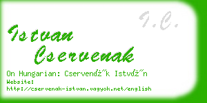 istvan cservenak business card